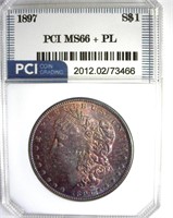 1897 Morgan MS66+ PL LISTS $5000