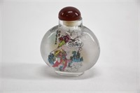 Vintage Oriental Reverse Hand Painted Snuff Bottle