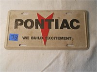 Vintage Pontiac License Plate