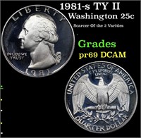 Proof 1981-s TY II Washington Quarter 25c Grades G