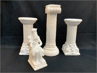 Composite Column Stands & Male Figurine