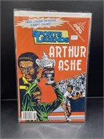 Sports legend Arther Ashe comic  (living room)