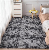 SEALED-4x6ft Dark Grey Tie Dye Rug