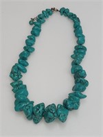 Lucas Lameth Turquoise Necklace w/Silver Clasp