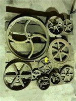 Skid of wheels & pulleys (10)