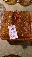 Tiara sandwich glass Honey comb covered jar