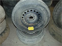 2 P225/60/R16 Tires and Wheels