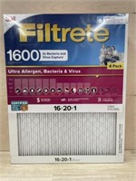 Pack of 4 16x20x1 air filters