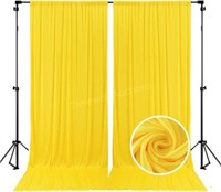 10x10 Ft Yellow Curtain  5x10 Ft  2 Panels