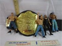 World Wrestling Belt & Figurines