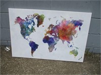 Canvas World Map 35x25"