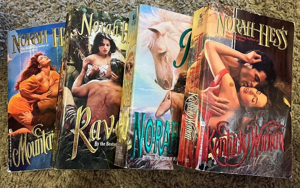 NORAH HESS ROMANTIC BOOKS- SET OF 4