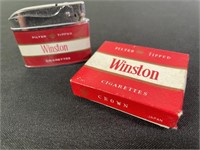 Vintage Winston Cigarette Lighter & Box