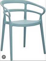 PK OF 2 - Amazon L. Blue Curved Back Dining Chair