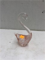 Glass Swan Figure