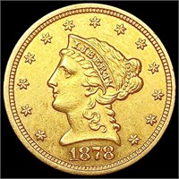 1878-S $2.50 Gold Quarter Eagle HIGH GRADE