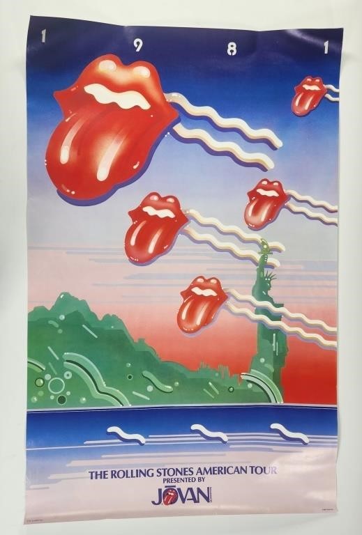 1981 THE ROLLING STONES AMERICAN TOUR POSTER