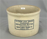 RW 5 lb butter crock w/ "Clover Leaf Brand