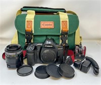EOS-1N Canon Camera with Bag, Lens, Filters