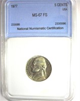 1977 Nickel MS67 FS LISTS $4750