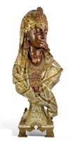 Large Cold Painted  Arab Woman Bust