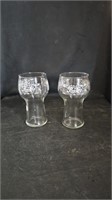 2 Vtg Pepsicola Drinking Glasses