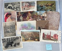 13 Assorted Antique/VTG Postcards Ephemera