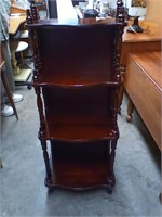 Dark mahogany shelving