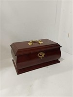 Vintage Powell Wood Jewelry Box W/Key  U15A