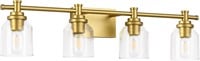 Gold Vanity Light 4 Lights Bathroom Fixture