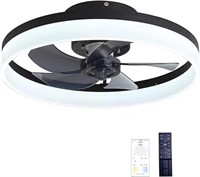 Legoto 17.2" Modern Indoor Flush Mount Ceiling Fan