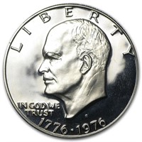 1976-s Clad Eisenhower Dollar Gem Proof (type-1)