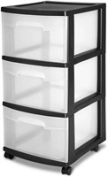 JJoiaS 3-Drawer Cart w/Wheels  1 Set (Black)