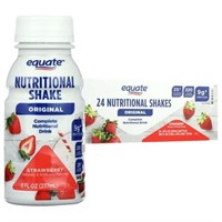 Equate Nutritional Shake  Strawberry  8oz 24Ct 5/2