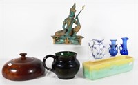 Three various vintage ceramic tableware pieces
