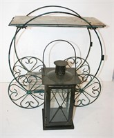 Metal "Coach" Plant Stand, Metal Candle Holder