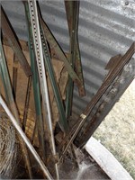 ALL THE SNOW FENCE AND METAL POST IN THE GRAIN BIN