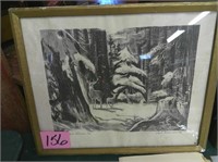 Framed Signed Winter's Shadow Print