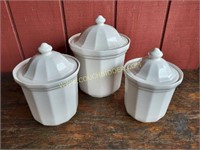 Pfaltzgraff Heritage White Canister Set