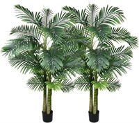 JoyHome 2PK Artificial Areca Palm Tree Plant 6ft