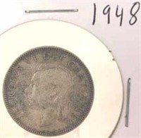 1948 Georgivs VI Canadian Silver Quarter