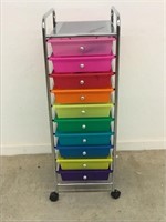 Crafts Storage Tower on Casters 10 Rainbow