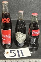 3 Coca-Cola Commemorative Bottles