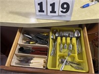 Flatware and Knives Drawer Contents