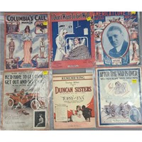 6 Vintage Music Sheets