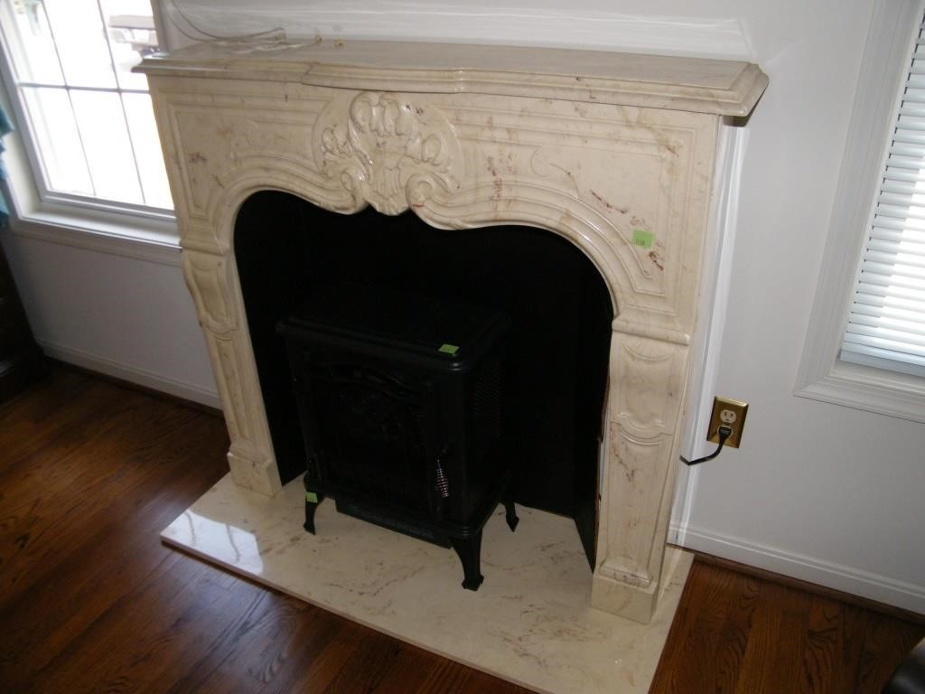 47"X44" CULTURED MARBLE FIREPLACE SURROUND