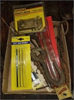 Saw Blades, Hook, Lartch Drill Bit, Clamp Misc Lot
