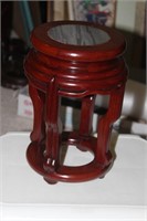 Marble Top Rosewood Vase Stand