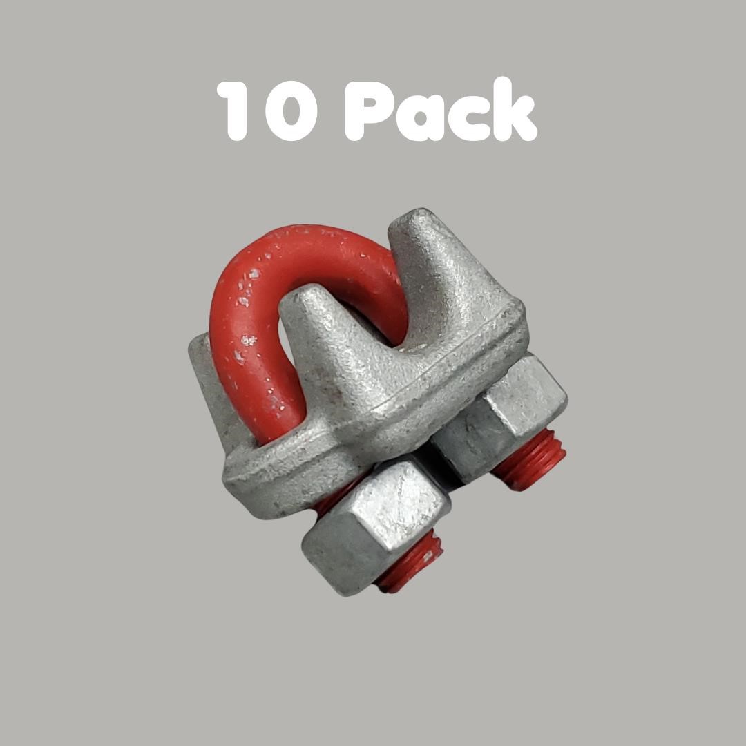 GROSBY 10 Pack Red-U-Bolt Wire Rope Clip G-450