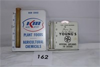 2 ADVERTISING RAIN GAUGES KERR MCGEE & YOUNG'S